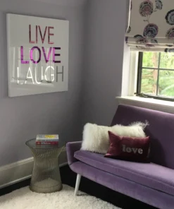 EYE CANDY WALL DECOR LIVE LOVE LAUGH CRYLIC ART | FINE LETTERS | 24 X 24