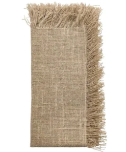 Kim Seybert FRINGE NATURAL & SILVER NAPKIN 5 Kim Seybert FRINGE NATURAL & SILVER NAPKIN