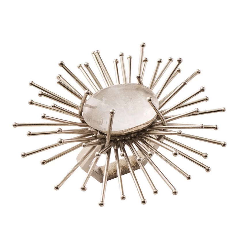 Kim Seybert FLARE NAPKIN RING SILVER & CRYSTAL 1 Kim Seybert FLARE NAPKIN RING SILVER & CRYSTAL