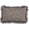 Uniquity WINTERS PILLOW DARK GREY 20 X 12
