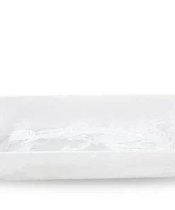 Nashi Home SWIRL RESIN RECTANGLE TRAY | WHITE | VARIOUS SIZES