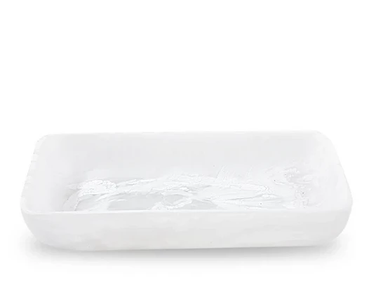 Nashi Home SWIRL RESIN RECTANGLE TRAY | WHITE | VARIOUS SIZES 2 Nashi Home SWIRL RESIN RECTANGLE TRAY | WHITE | VARIOUS SIZES