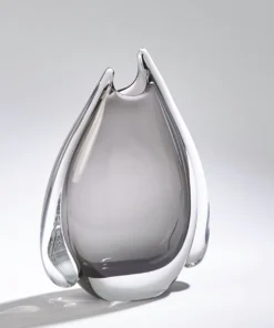 Global Views SMOKEY FIN VASE GREY THE HOME