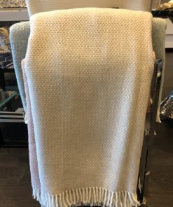 A Soft Idea LIGHT GREY & IVORY THROW | NO MONOGRAM THE HOME