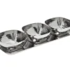Godinger (GOD) SERVING HAMMERED TRAY WITH 3 SMALL BOWLS