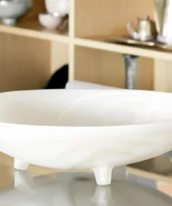 CDMX Design BOWLS & CENTERPIECES ALTA FOOTED CENTERPIECE RESIN BOWL