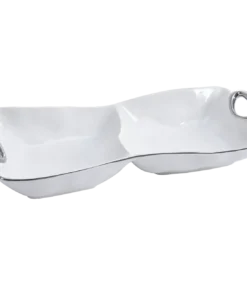 Pampa Bay HANDLE TWO SECTION SERVING BOWL