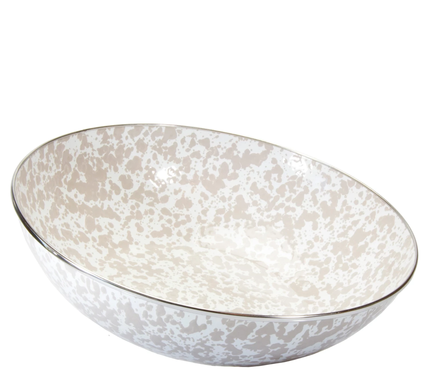 Golden Rabbit SERVING ENAMEL CATERING BOWL TAUPE 1 Golden Rabbit SERVING ENAMEL CATERING BOWL TAUPE