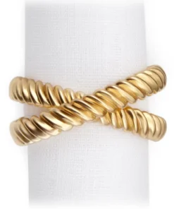 L'Objet DECO TWIST NAPKIN RING | SET OF 4 | VARIOUS THE TABLE