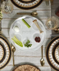 Apeloig Collection ACRYLIC SEDER PLATE JUDAICA 7 Apeloig Collection ACRYLIC SEDER PLATE JUDAICA