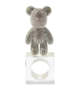 Julian Mejia BLING BEAR NAPKIN RING | CLEAR CRYSTAL THE TABLE