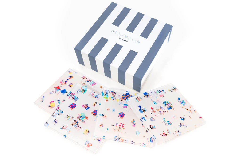 SUMMER HOSTESS GIFTS BEACH COASTER SET GRAY MALIN 3 SUMMER HOSTESS GIFTS BEACH COASTER SET GRAY MALIN