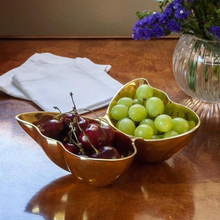 Mary Jurek SERVING BUTTERFLY BOWL GOLD 2 Mary Jurek SERVING BUTTERFLY BOWL GOLD