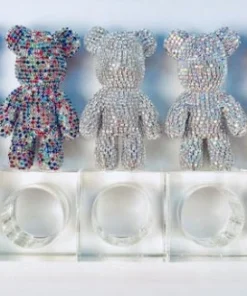 Julian Mejia BLING BEAR NAPKIN RING | CLEAR CRYSTAL THE TABLE