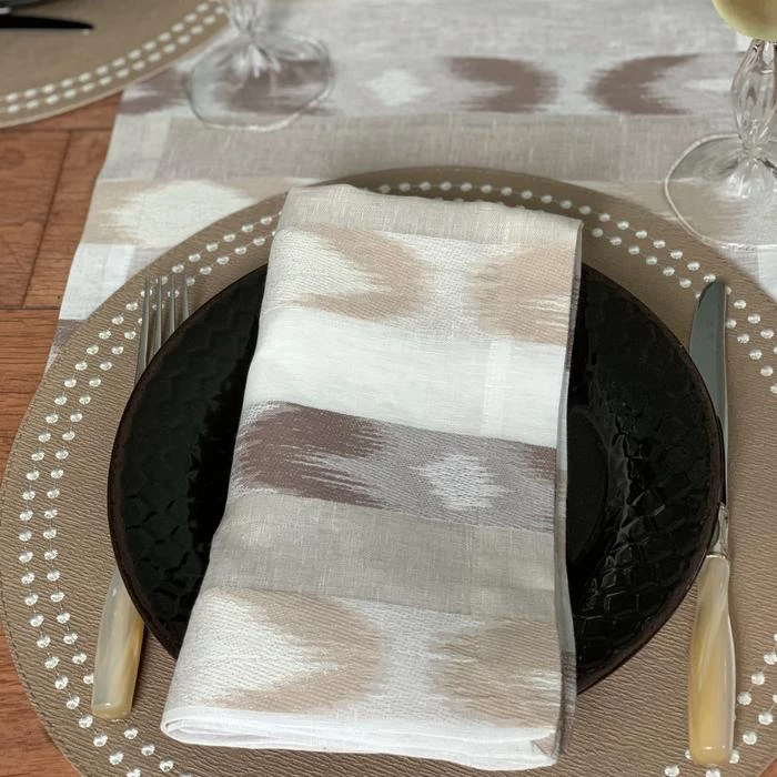 Bodrum IKAT NAPKIN NEUTRAL | SET OF 4 2 Bodrum IKAT NAPKIN NEUTRAL | SET OF 4
