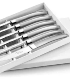 Capdeco/BIA Cordon Bleu FLATWARE LE THIERS STEAK KNIVES MATTE SILVER 6PC SET