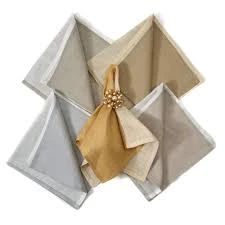 Deborah Rhodes METALLIC 2-TONE NAPKIN | SILVER/SILVER THE TABLE