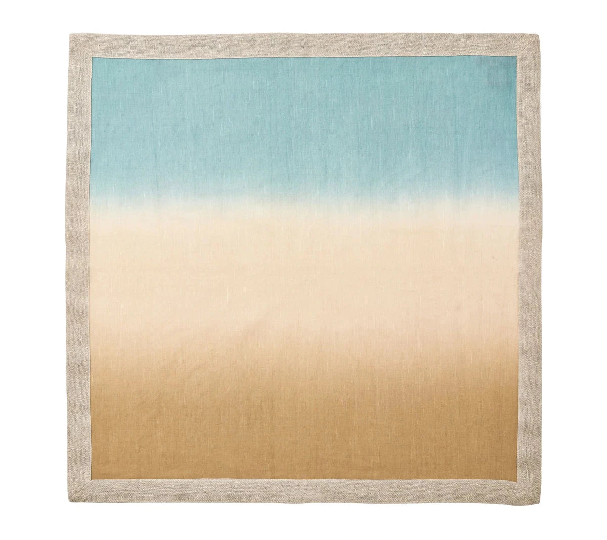 Kim Seybert THE TABLE DIP DYE NAPKIN NATURAL & SEAFOAM 1 Kim Seybert THE TABLE DIP DYE NAPKIN NATURAL & SEAFOAM