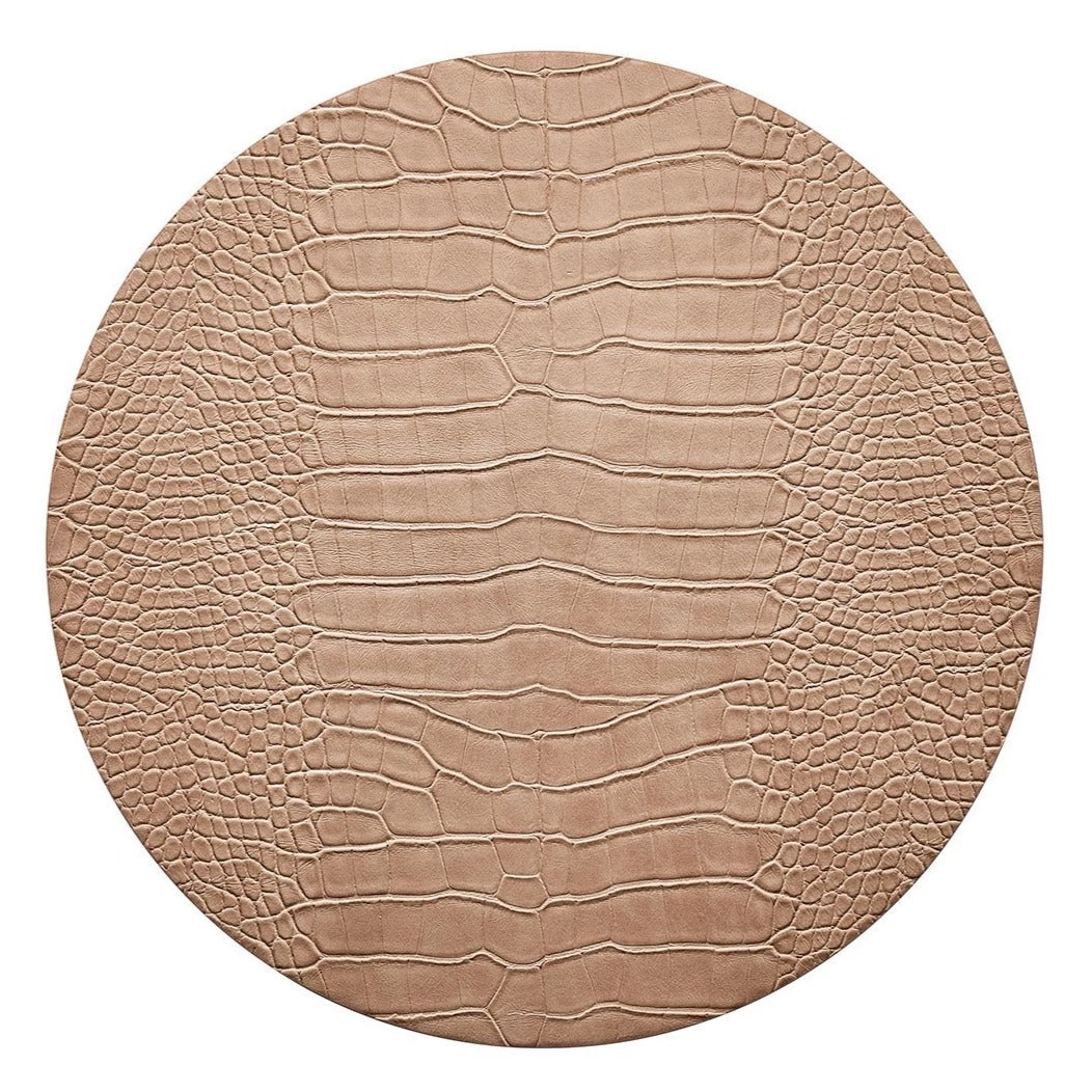 Kim Seybert CROCO PLACEMAT BEIGE THE TABLE 1 Kim Seybert CROCO PLACEMAT BEIGE THE TABLE