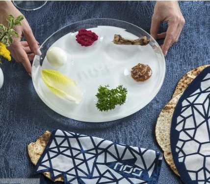 Apeloig Collection ACRYLIC SEDER PLATE JUDAICA 1 Apeloig Collection ACRYLIC SEDER PLATE JUDAICA