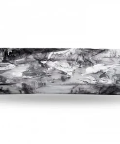 Nashi Home SWIRL RESIN RECTANGLE TRAYS BLACK