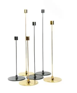 Gentner Design CANDLELIGHT PIN CANDLESTICKS | SET 3 | DARKENED BRASS