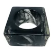 Julian Mejia CUBE MARBLE RESIN NAPKIN RING | BLACK THE TABLE