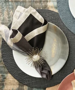 Bodrum THE TABLE SKATE PLACEMAT ROUND CHARCOAL