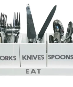 EYE CANDY LET'S EAT! ACRYLIC SILVERWARE CADDY 9 EYE CANDY LET'S EAT! ACRYLIC SILVERWARE CADDY