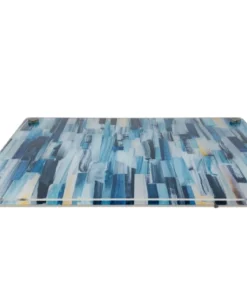 EYE CANDY RAISED SERVING BOARD | PAINT STROKE BLUE JUDAICA