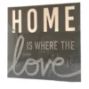 EYE CANDY HOME IS WHERE THE LOVE IS ART | GREY & MIRROR | 24 X 24 WALL DECOR