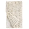 Fabulous Furs COUTURE FAUX FUR THROW IVORY MINK THE HOME
