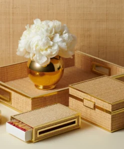 THE HOME COLETTE CANE TRAY | AERIN