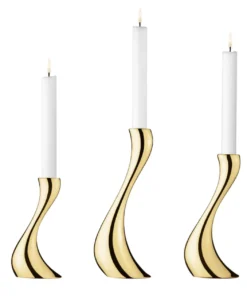 Georg Jensen Inc CANDLELIGHT COBRA CANDLEHOLDER SET | GOLD