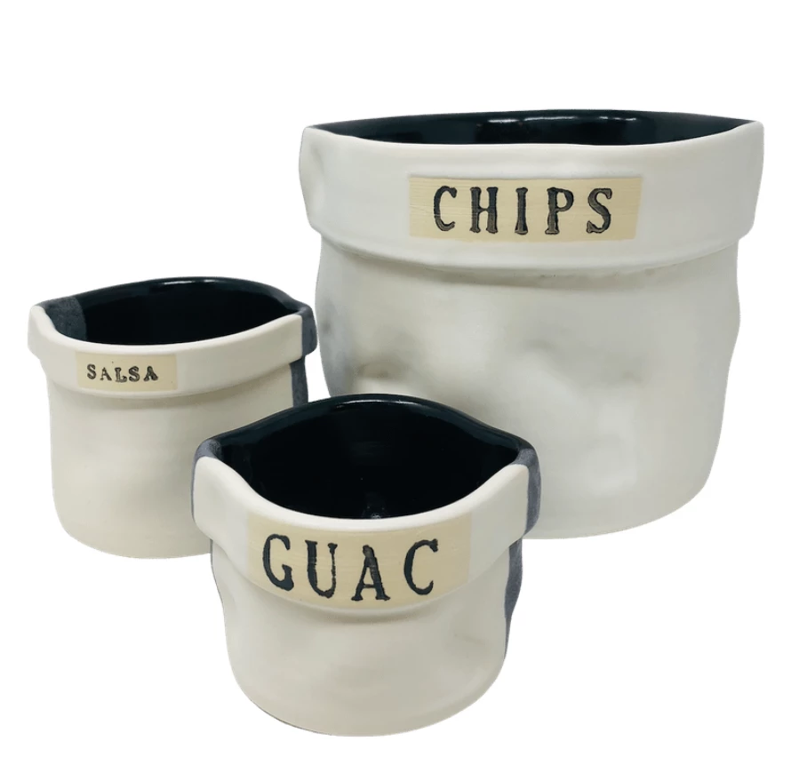 Style Union Home SERVING CERAMIC CHIP BOWL | BLACK & WHITE 3 Style Union Home SERVING CERAMIC CHIP BOWL | BLACK & WHITE