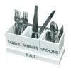EYE CANDY LET'S EAT! ACRYLIC SILVERWARE CADDY