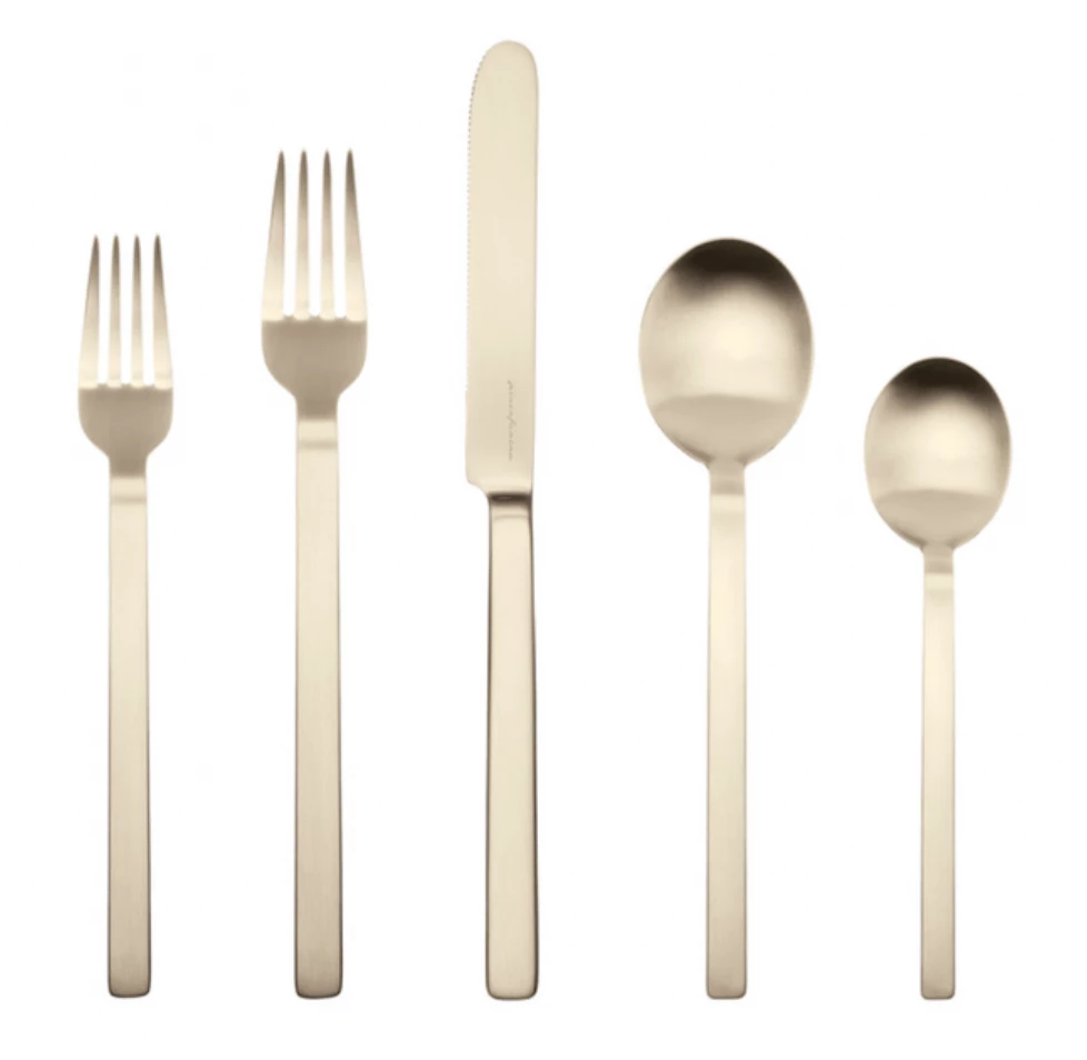 STILE ICE 5 PIECE FLATWARE | CHAMPAGNE | MEPRA 1 STILE ICE 5 PIECE FLATWARE | CHAMPAGNE | MEPRA