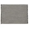 Deborah Rhodes THE TABLE TWEED FRINGE RECTANGLE PLACEMAT | BLACK