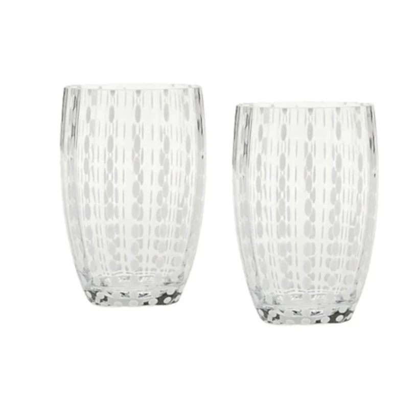 Zafferano America PERLE BEVERAGE GLASS | WHITE | SET OF 2 DRINKWARE 3 Zafferano America PERLE BEVERAGE GLASS | WHITE | SET OF 2 DRINKWARE