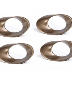 Bodrum MORGAN NAPKIN RING | BRONZE | SET 4