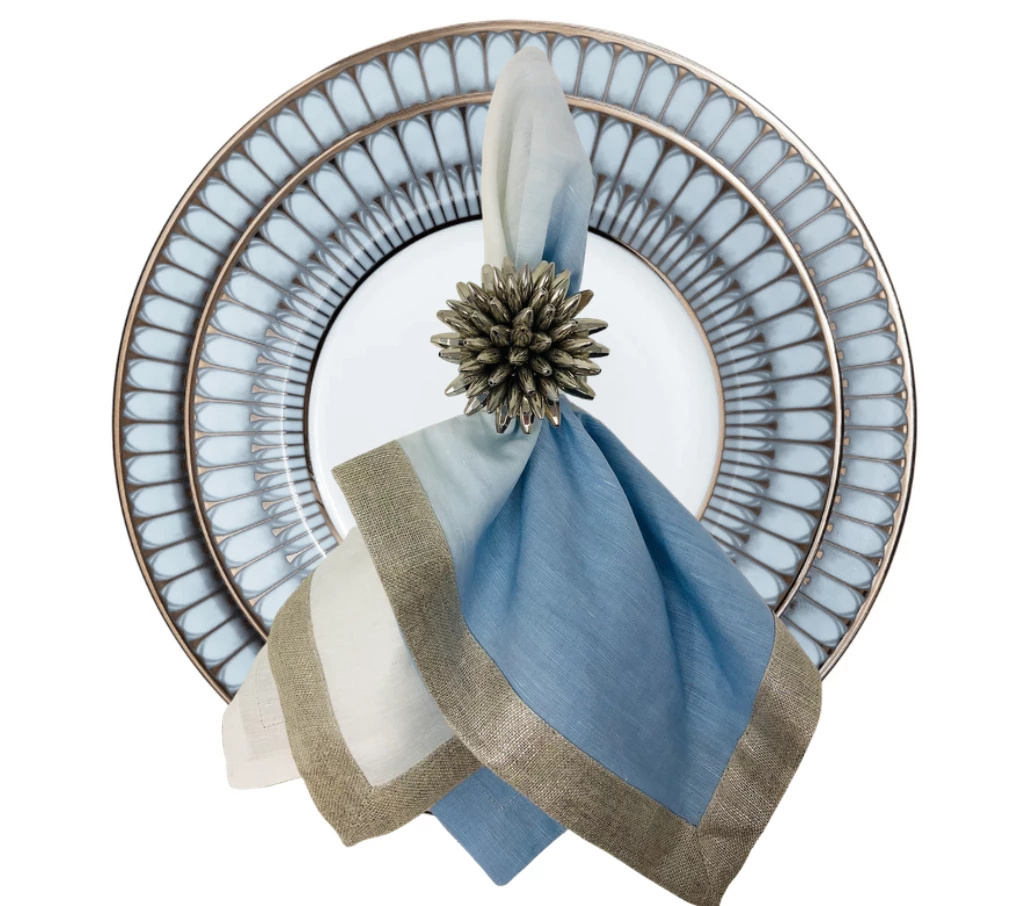 Kim Seybert DIP DYE NAPKIN PERIWINKLE 4 Kim Seybert DIP DYE NAPKIN PERIWINKLE