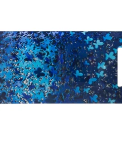 EYE CANDY BLUE BUTTERFLIES CHARCUTERIE BOARD | SHORT SERVING