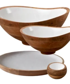 Be Home SERVING MANGO & ENAMEL WOOD PLATTER