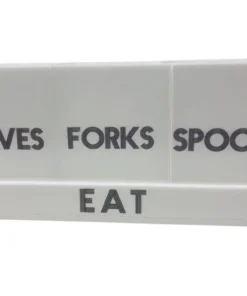 EYE CANDY LET'S EAT! ACRYLIC SILVERWARE CADDY 12 EYE CANDY LET'S EAT! ACRYLIC SILVERWARE CADDY