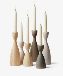 Farmhouse Pottery PANTRY CANDLESTICK SET | GREY CANDLELIGHT