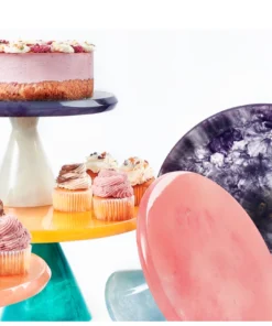 Lily Juliet RESIN TWO TONE CAKE STAND SERVING