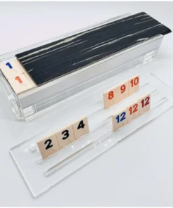 Luxe Dominoes RUMMY ACRYLIC GAME SET | EXOTIC BLACK WOOD GAMES & GADGETS