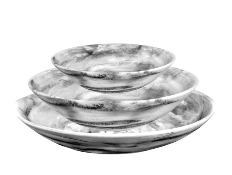 Nashi Home SWIRL RESIN EVERYDAY BOWL BLACK 1 Nashi Home SWIRL RESIN EVERYDAY BOWL BLACK