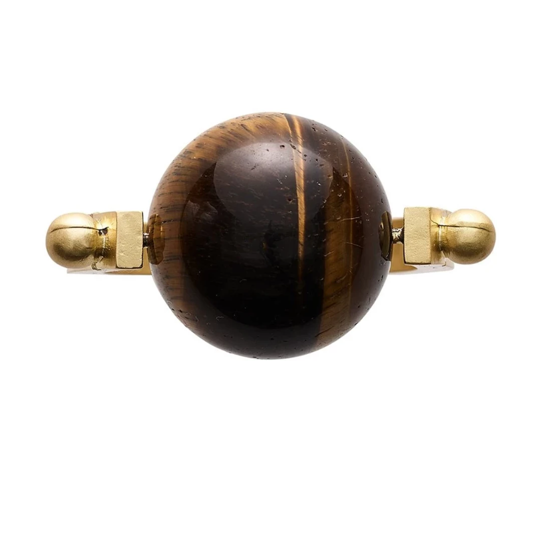 Kim Seybert MINERAL NAPKIN RING BROWN 3 Kim Seybert MINERAL NAPKIN RING BROWN