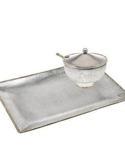 Godinger (GOD) SERVING GOLDEN FROST TRAY 12" X 8"